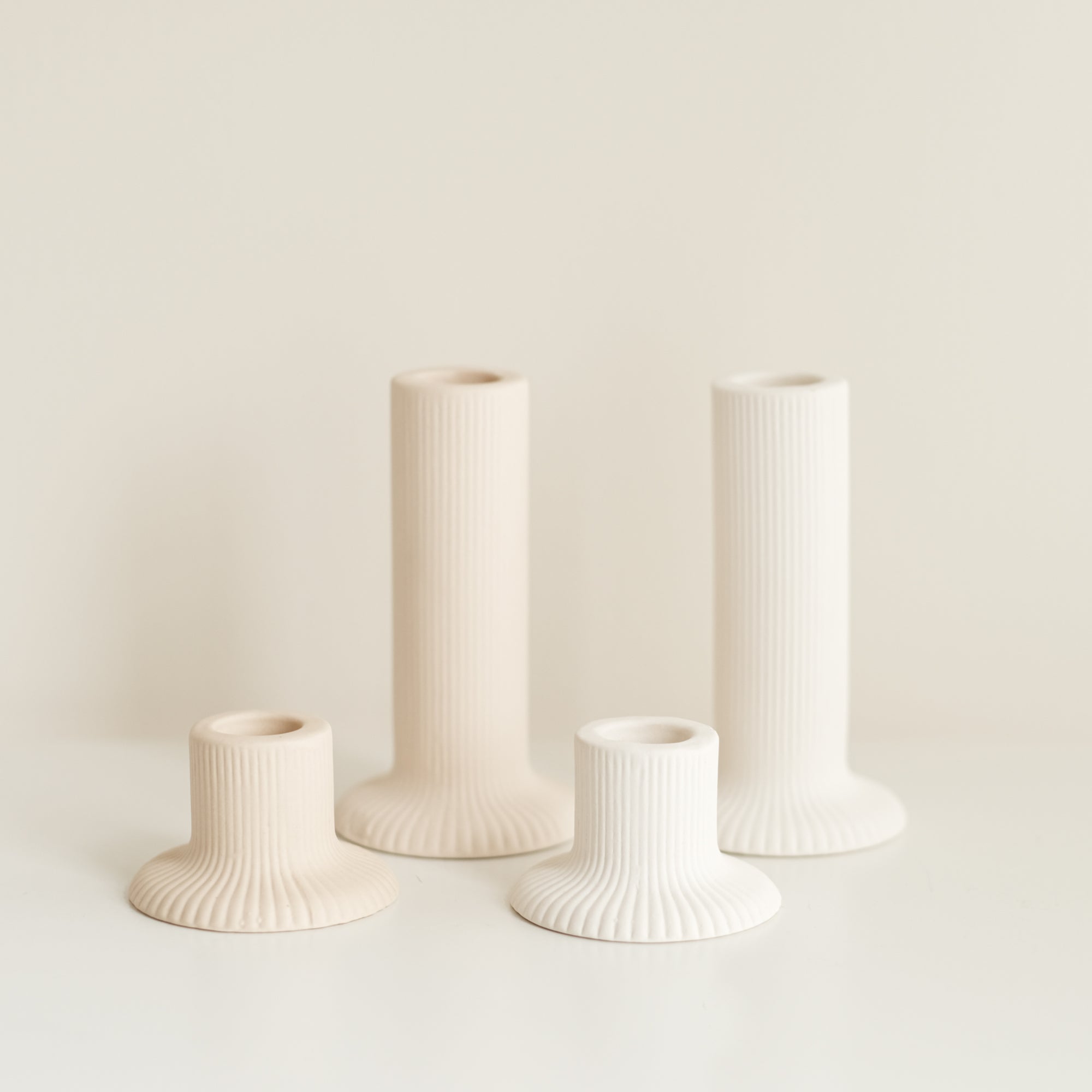 Ridge Ceramic Candle Holder (Pack of 10)