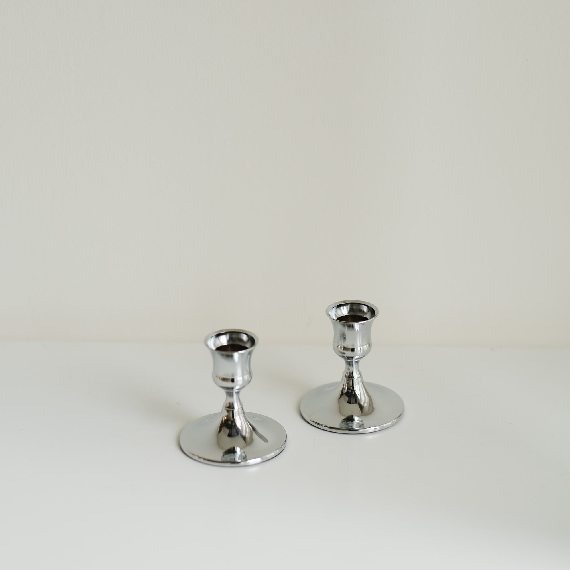 Silver Color Candle Holder (Pack of 2)