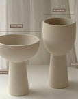 Lotus Pedestal Ceramic Vases