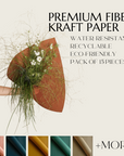 15 pcs Premium Fiber Kraft Wrapping Paper