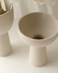 Lotus Pedestal Ceramic Vases