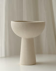 Lotus Pedestal Ceramic Vases