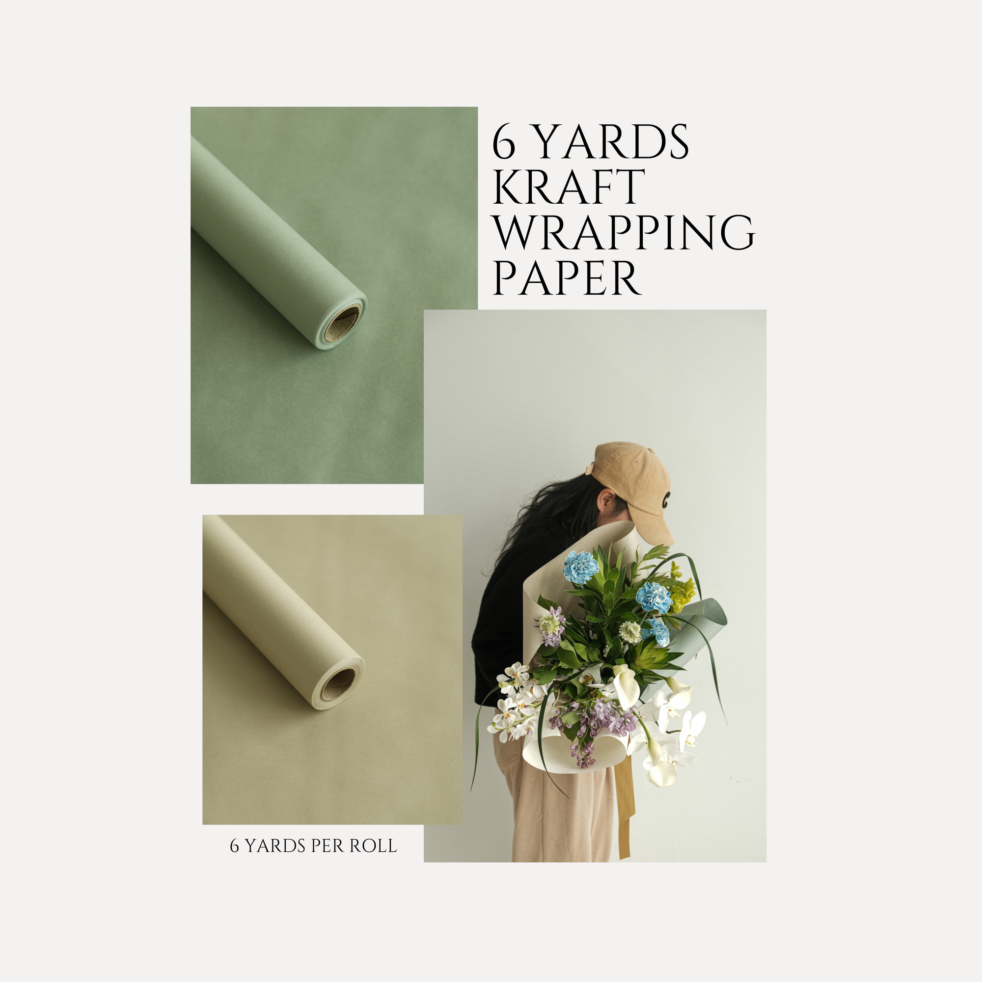6 Yards Kraft Wrapping Paper