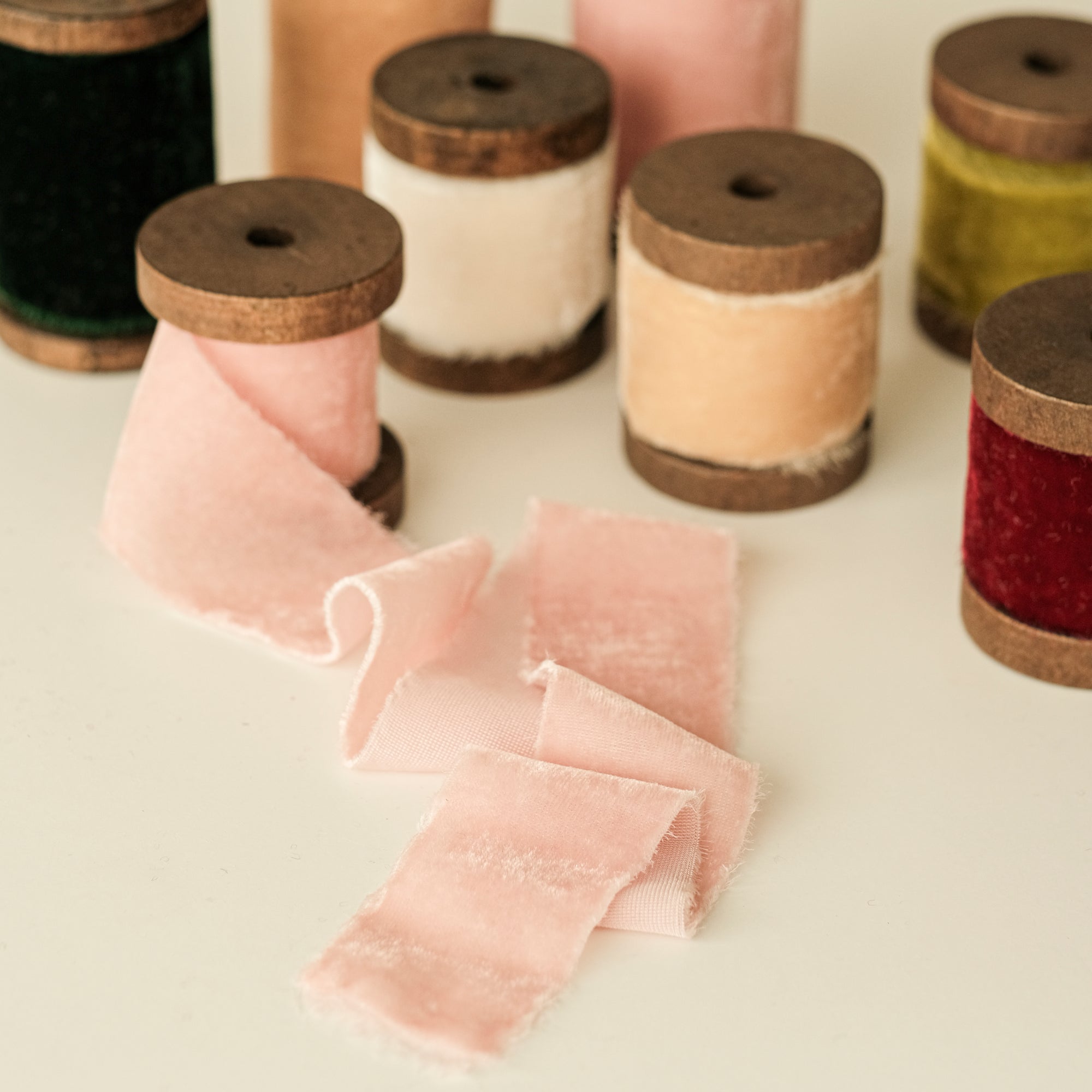Hand Torn Velvet Ribbon