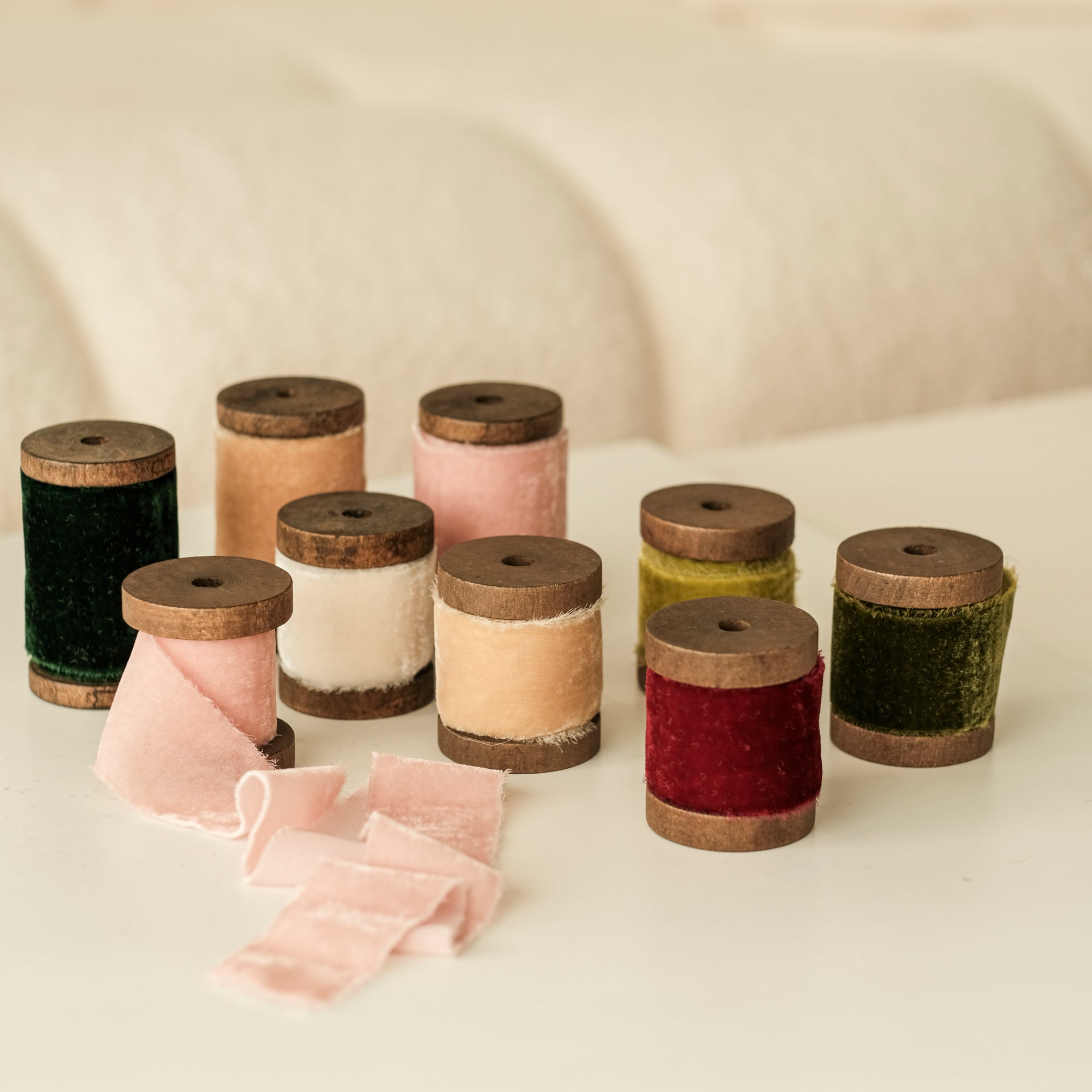 Hand Torn Velvet Ribbon