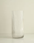 Ridged Pillar Glass Vase