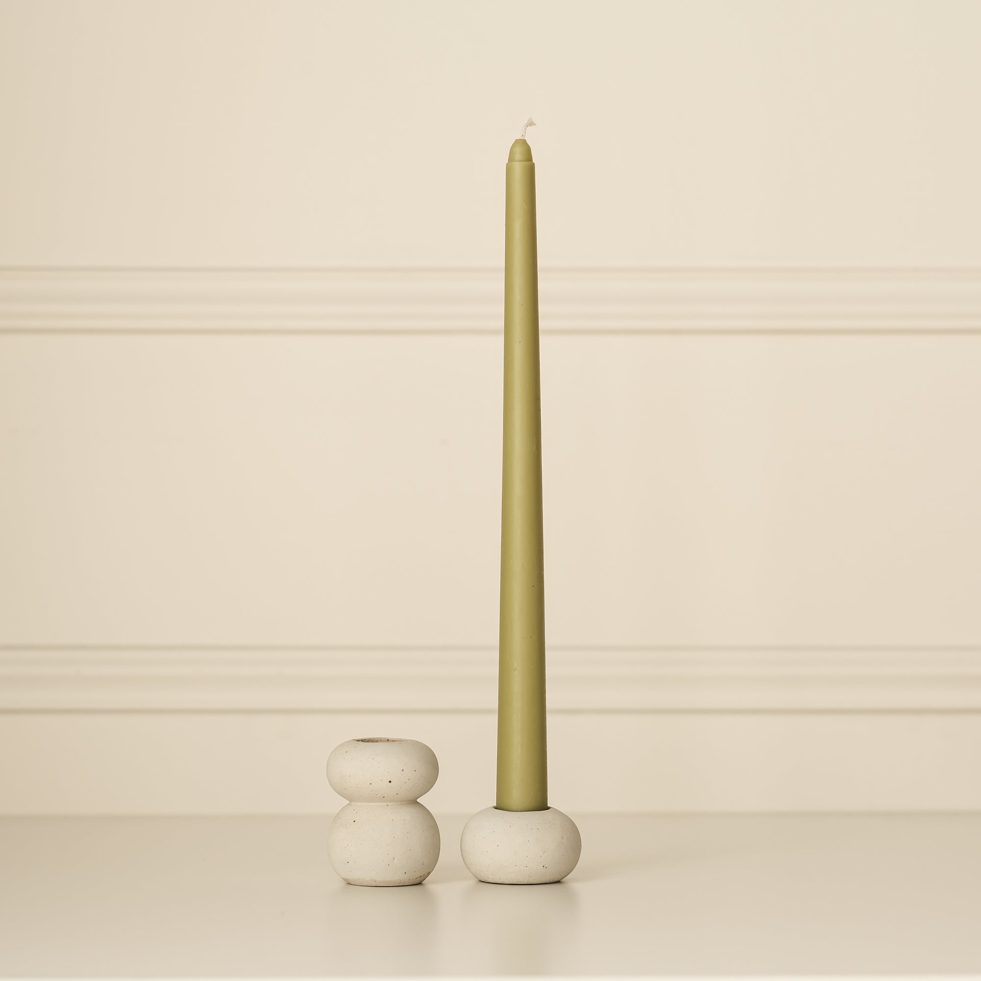 Natural Color Ceramic Candle Holder (Pack of 10)