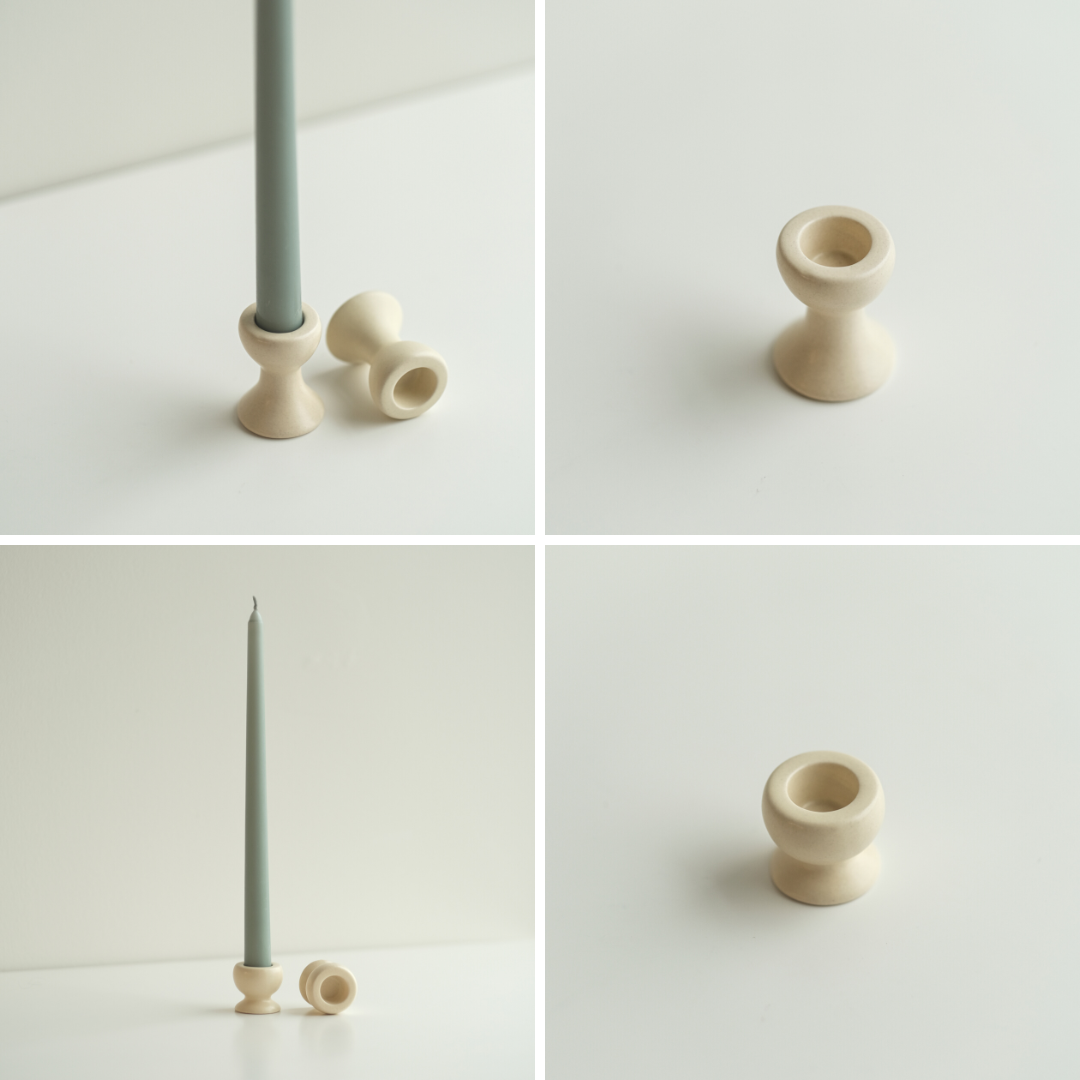 Creamy Pedestal Candle Holder (Pack of 10)
