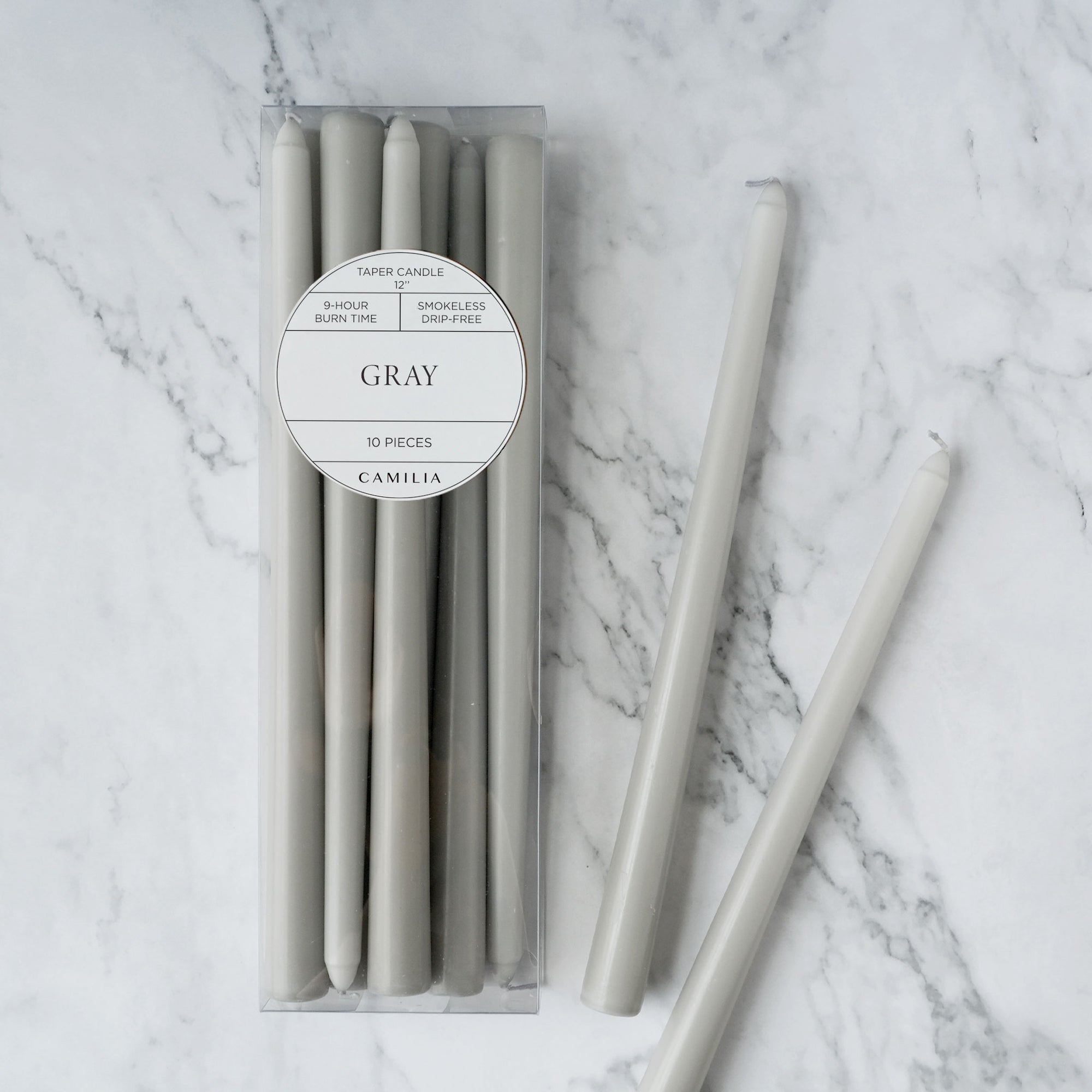 Gray Taper Candles