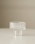 Ridged Glass Candle Holder (Pack of 10)