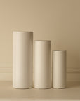 White Cylinder Ceramic Vase