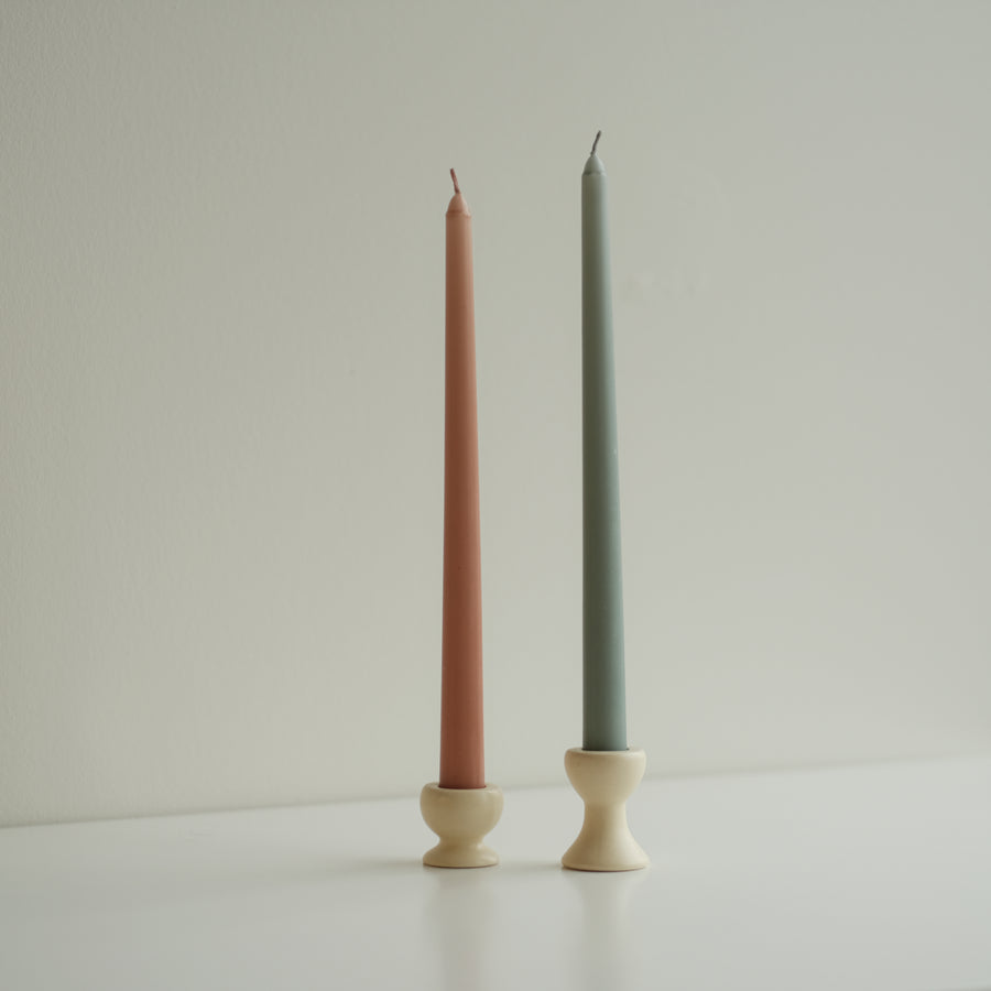 Creamy Pedestal Candle Holder (Pack of 10)